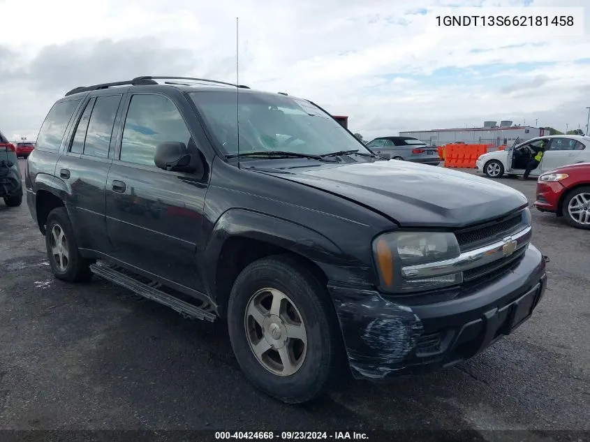 2006 Chevrolet Trailblazer Ls VIN: 1GNDT13S662181458 Lot: 40424668