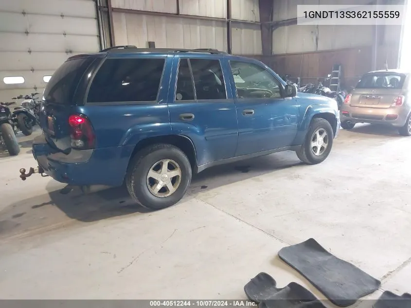 2006 Chevrolet Trailblazer Ls VIN: 1GNDT13S362155559 Lot: 40512244