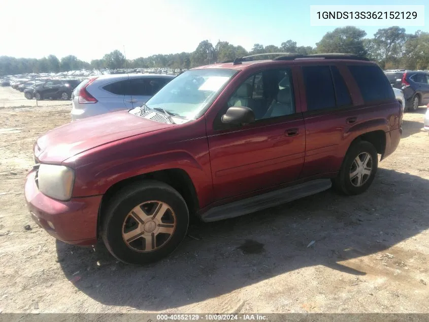 2006 Chevrolet Trailblazer Lt VIN: 1GNDS13S362152129 Lot: 40552129