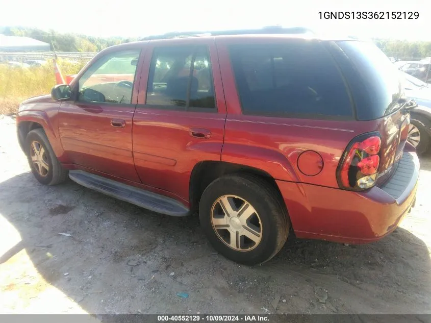 2006 Chevrolet Trailblazer Lt VIN: 1GNDS13S362152129 Lot: 40552129