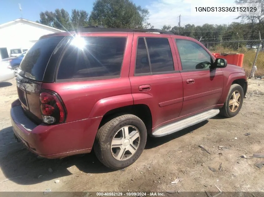 2006 Chevrolet Trailblazer Lt VIN: 1GNDS13S362152129 Lot: 40552129