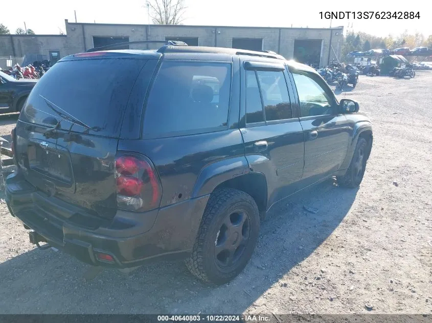 2006 Chevrolet Trailblazer Ls VIN: 1GNDT13S762342884 Lot: 40640803