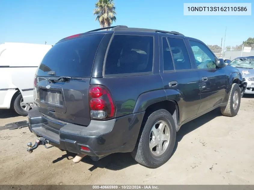 2006 Chevrolet Trailblazer Ls VIN: 1GNDT13S162110586 Lot: 40665989