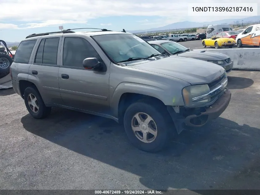 1GNDT13S962187416 2006 Chevrolet Trailblazer Ls