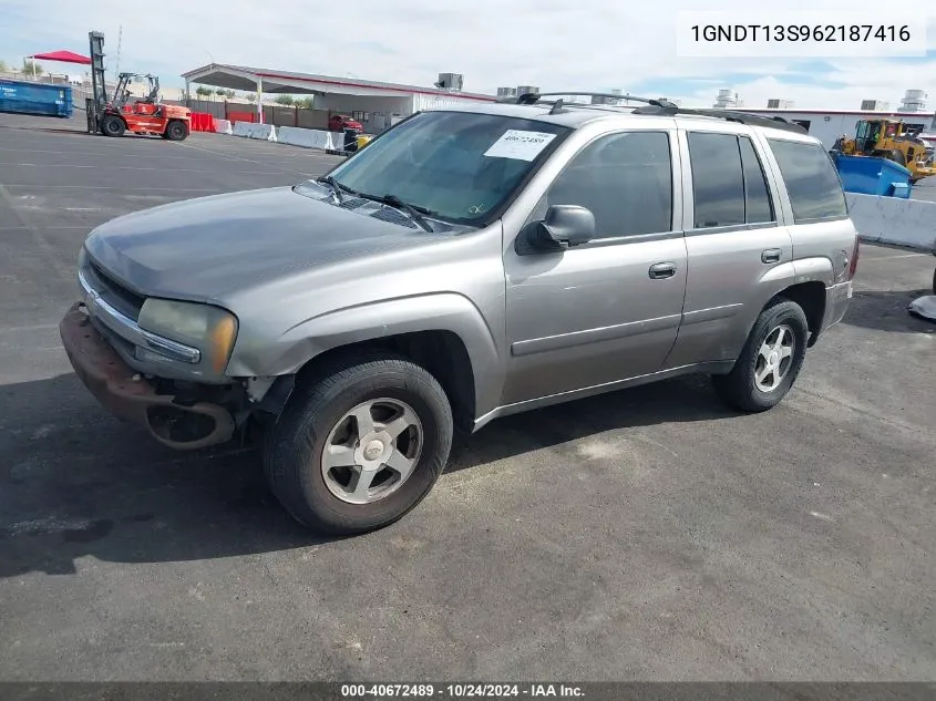 1GNDT13S962187416 2006 Chevrolet Trailblazer Ls