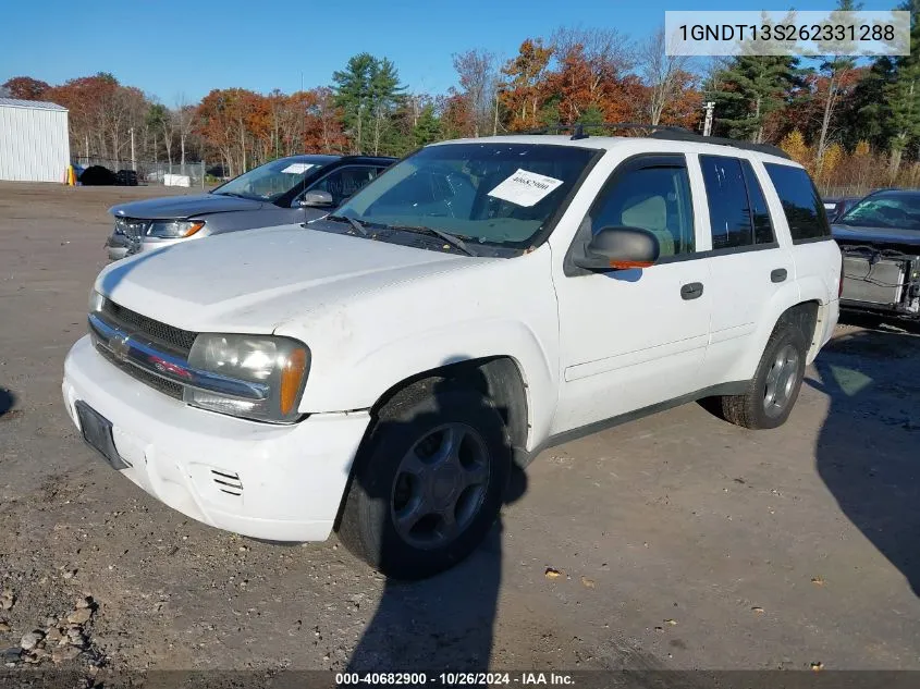 2006 Chevrolet Trailblazer Ls/Lt VIN: 1GNDT13S262331288 Lot: 40682900