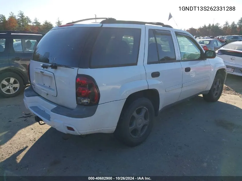 2006 Chevrolet Trailblazer Ls/Lt VIN: 1GNDT13S262331288 Lot: 40682900