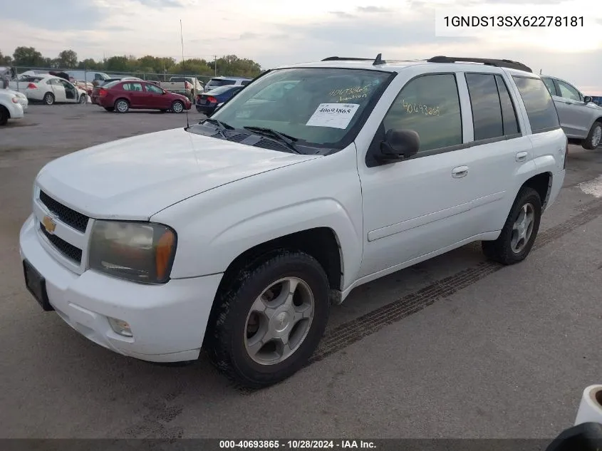 2006 Chevrolet Trailblazer Lt VIN: 1GNDS13SX62278181 Lot: 40693865