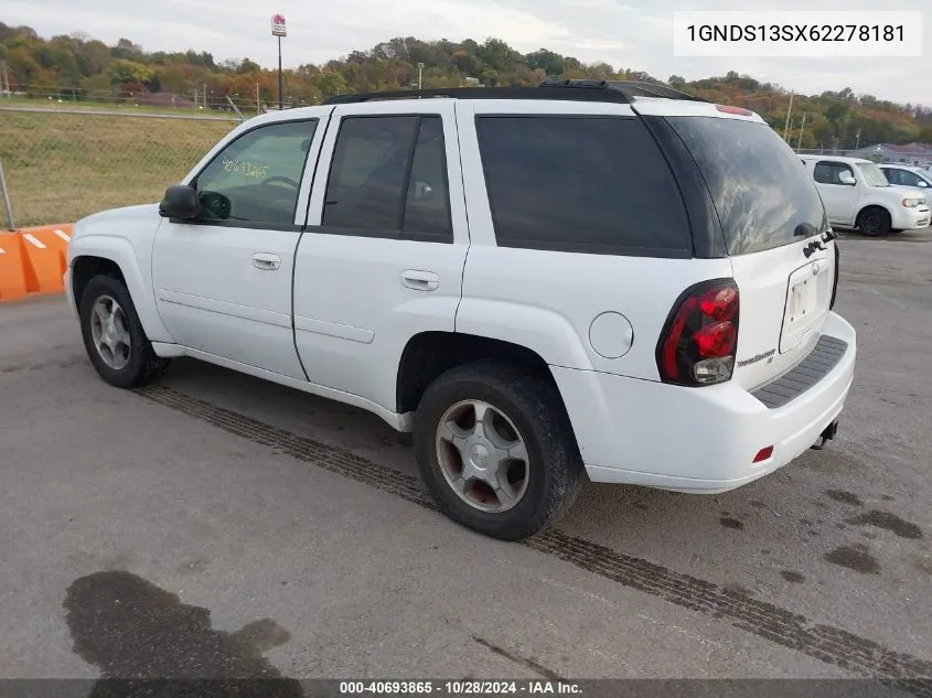 2006 Chevrolet Trailblazer Lt VIN: 1GNDS13SX62278181 Lot: 40693865