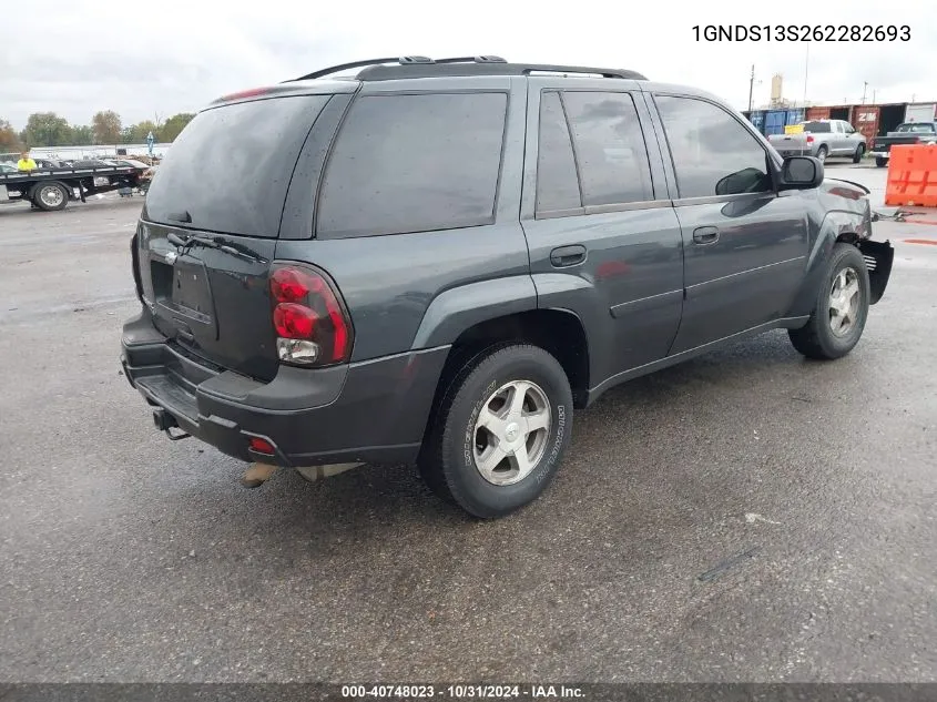 2006 Chevrolet Trailblazer Ls VIN: 1GNDS13S262282693 Lot: 40748023