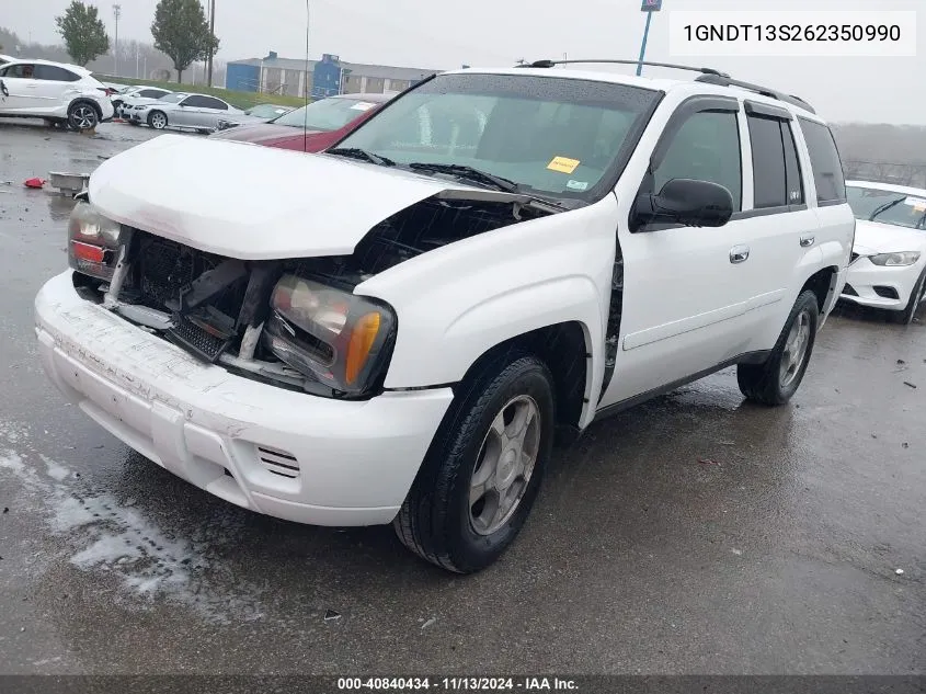 2006 Chevrolet Trailblazer Ls VIN: 1GNDT13S262350990 Lot: 40840434