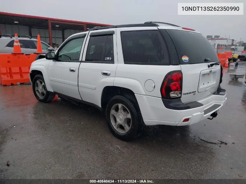 2006 Chevrolet Trailblazer Ls VIN: 1GNDT13S262350990 Lot: 40840434