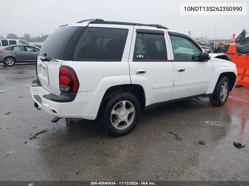 2006 Chevrolet Trailblazer Ls VIN: 1GNDT13S262350990 Lot: 40840434