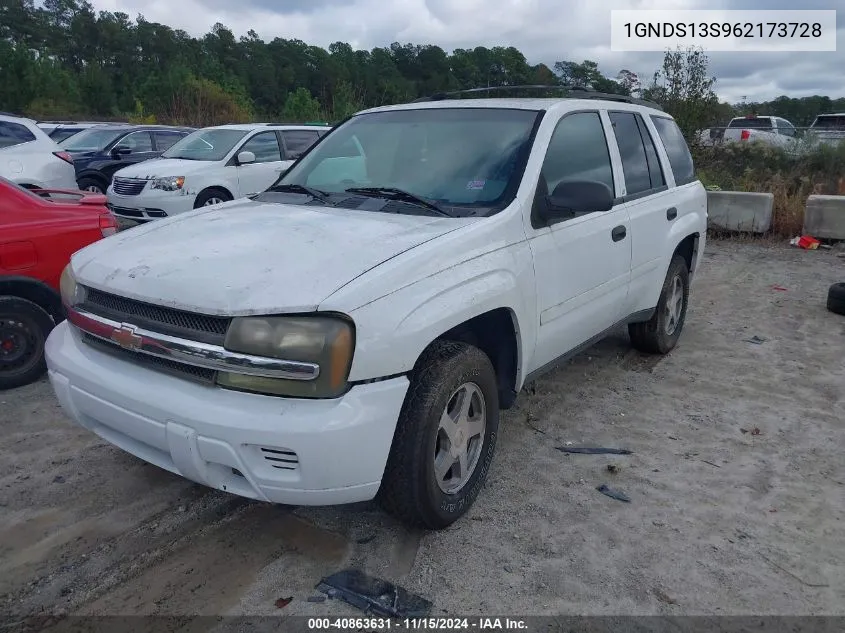 2006 Chevrolet Trailblazer Ls VIN: 1GNDS13S962173728 Lot: 40863631