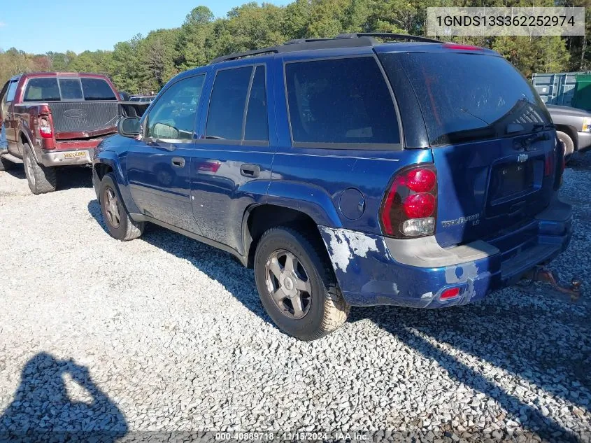 2006 Chevrolet Trailblazer Ls VIN: 1GNDS13S362252974 Lot: 40889718