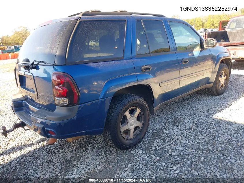 2006 Chevrolet Trailblazer Ls VIN: 1GNDS13S362252974 Lot: 40889718