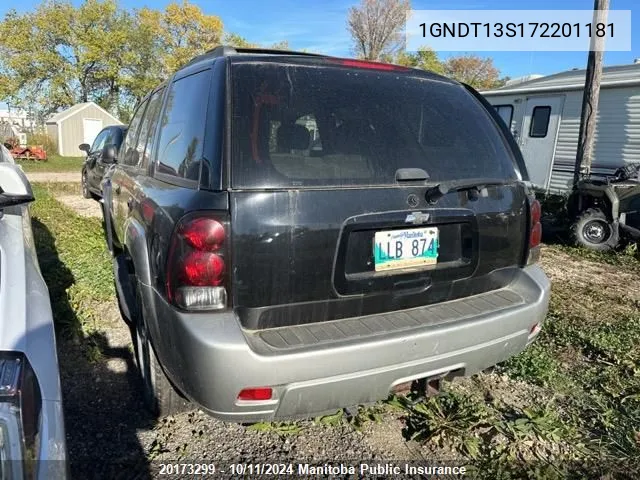 2007 Chevrolet Trailblazer Lt VIN: 1GNDT13S172201181 Lot: 20173299