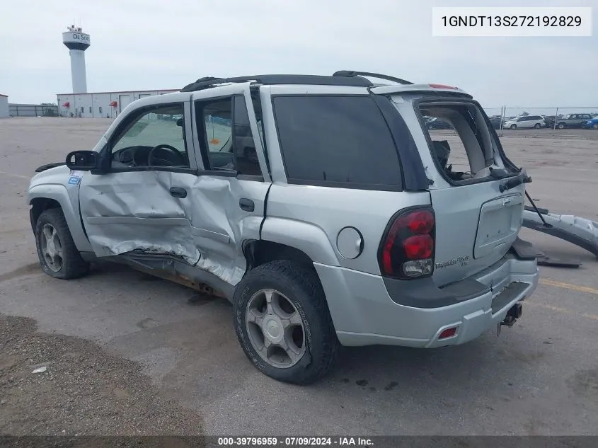 2007 Chevrolet Trailblazer Ls VIN: 1GNDT13S272192829 Lot: 39796959