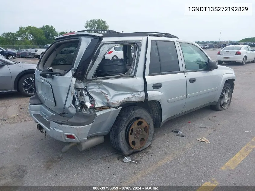 2007 Chevrolet Trailblazer Ls VIN: 1GNDT13S272192829 Lot: 39796959