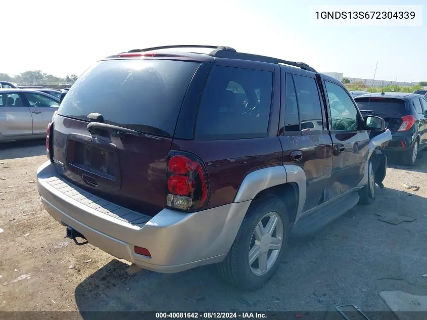 1GNDS13S672304339 2007 Chevrolet Trailblazer Lt