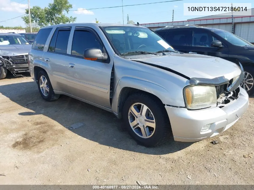 2007 Chevrolet Trailblazer Lt VIN: 1GNDT13S472186014 Lot: 40168977