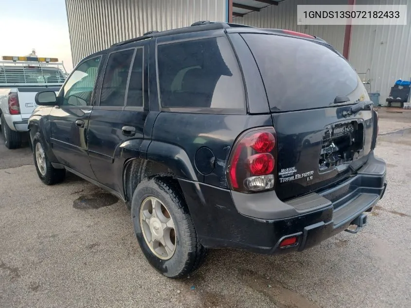 2007 Chevrolet Trailblazer Ls VIN: 1GNDS13S072182433 Lot: 40295105