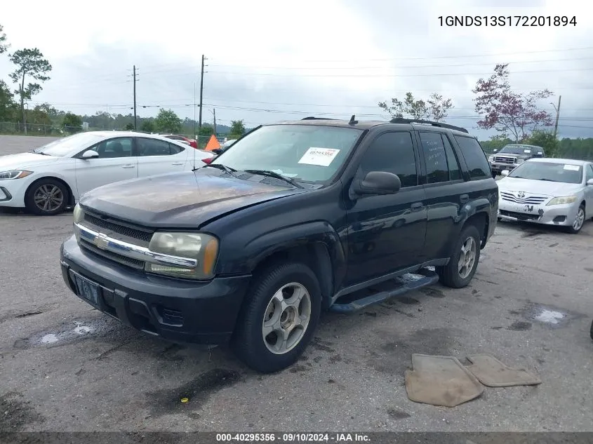 2007 Chevrolet Trailblazer Ls VIN: 1GNDS13S172201894 Lot: 40295356