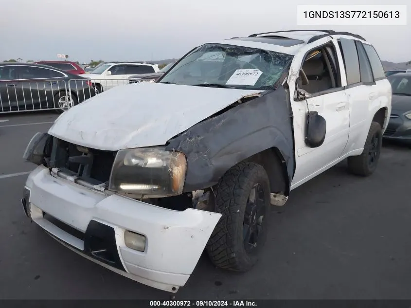 2007 Chevrolet Trailblazer Lt VIN: 1GNDS13S772150613 Lot: 40300972