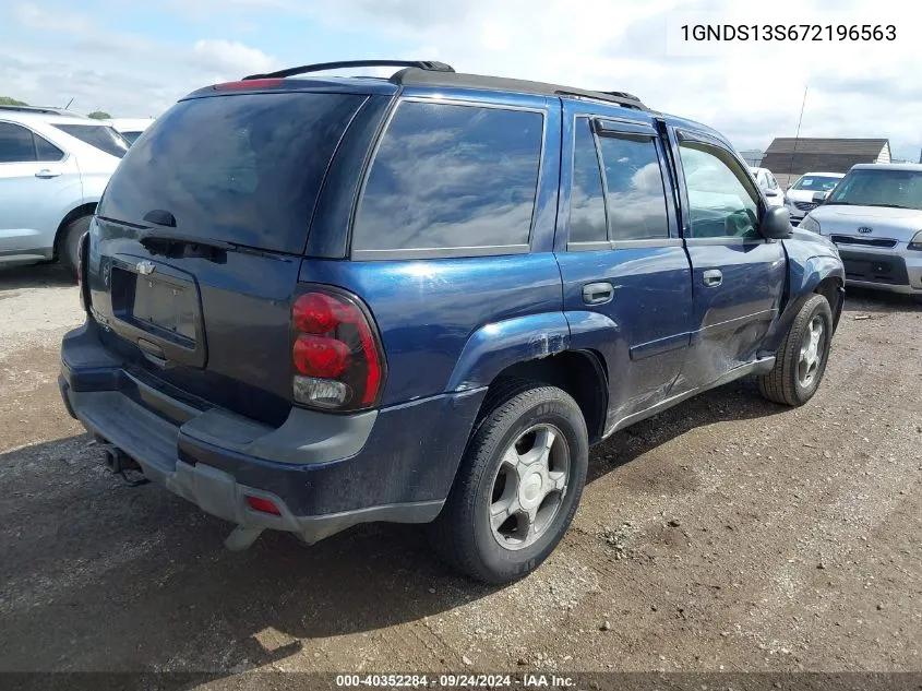 1GNDS13S672196563 2007 Chevrolet Trailblazer Ls