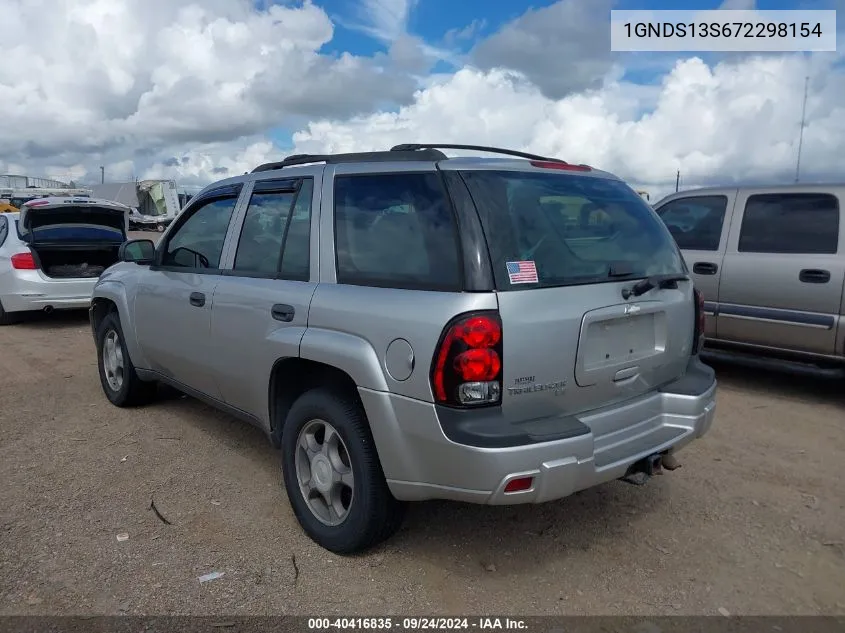 1GNDS13S672298154 2007 Chevrolet Trailblazer Ls