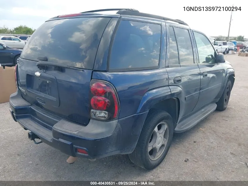 2007 Chevrolet Trailblazer Ls VIN: 1GNDS13S972100294 Lot: 40430531