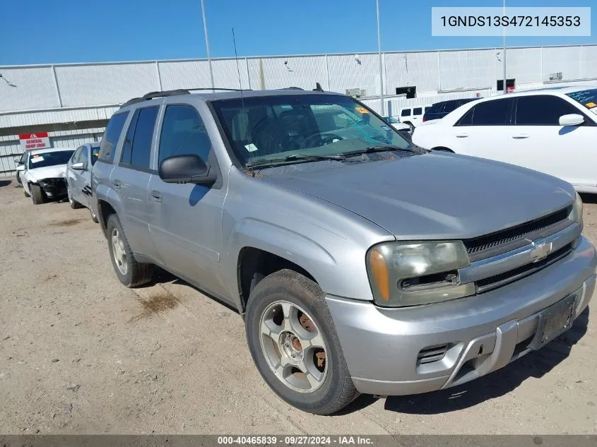 2007 Chevrolet Trailblazer Ls VIN: 1GNDS13S472145353 Lot: 40465839