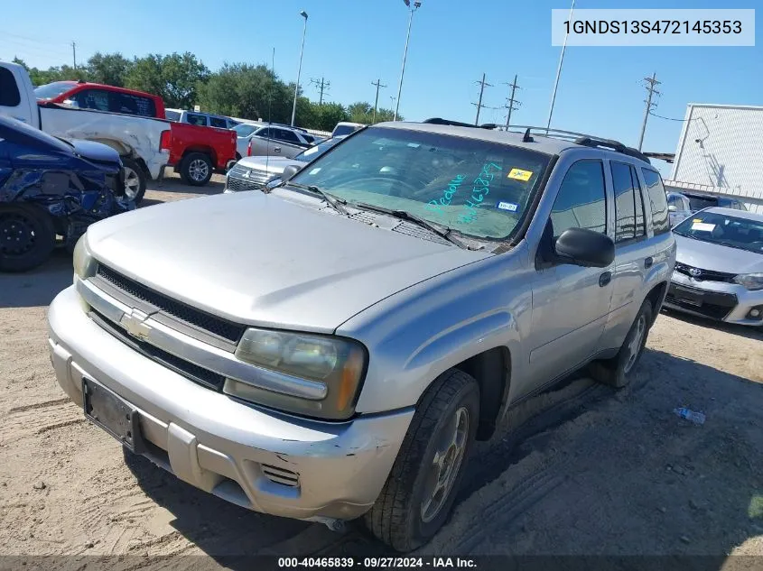 2007 Chevrolet Trailblazer Ls VIN: 1GNDS13S472145353 Lot: 40465839