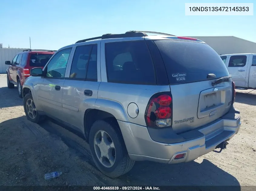 1GNDS13S472145353 2007 Chevrolet Trailblazer Ls