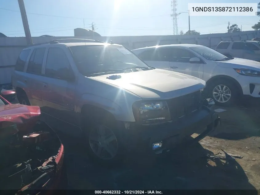 2007 Chevrolet Trailblazer Lt VIN: 1GNDS13S872112386 Lot: 40662332