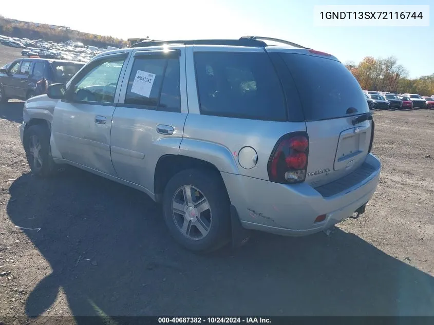 2007 Chevrolet Trailblazer Lt VIN: 1GNDT13SX72116744 Lot: 40687382