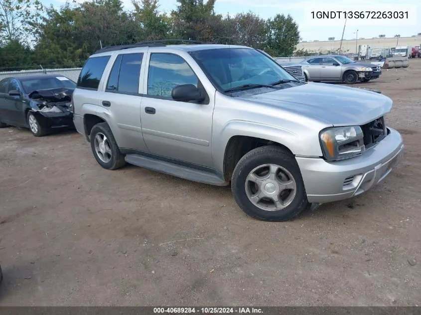 2007 Chevrolet Trailblazer Ls VIN: 1GNDT13S672263031 Lot: 40689284