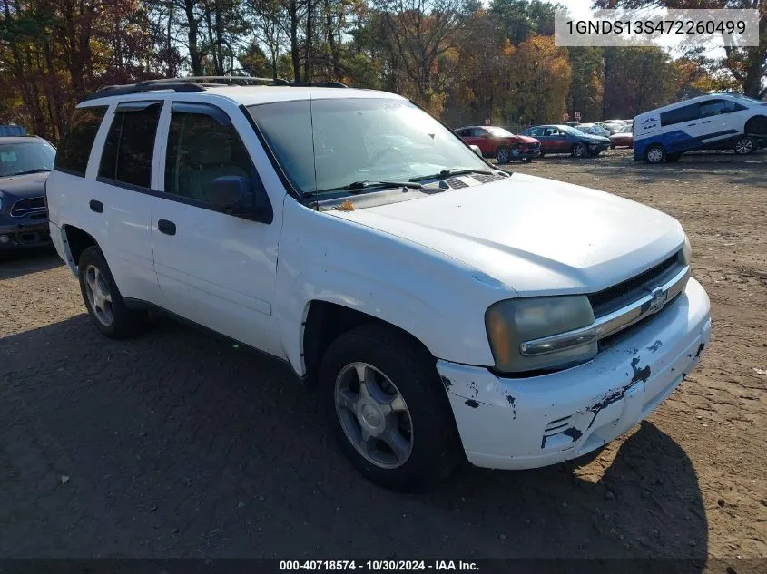 2007 Chevrolet Trailblazer Ls VIN: 1GNDS13S472260499 Lot: 40718574