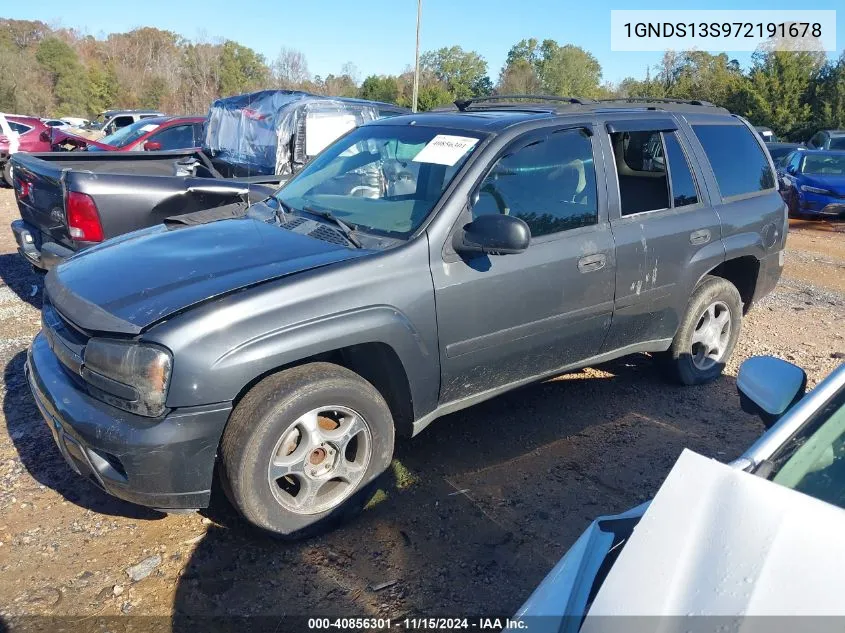 2007 Chevrolet Trailblazer Ls VIN: 1GNDS13S972191678 Lot: 40856301