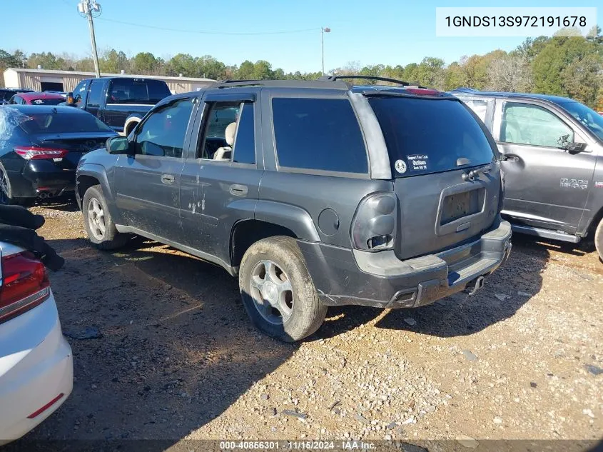 2007 Chevrolet Trailblazer Ls VIN: 1GNDS13S972191678 Lot: 40856301