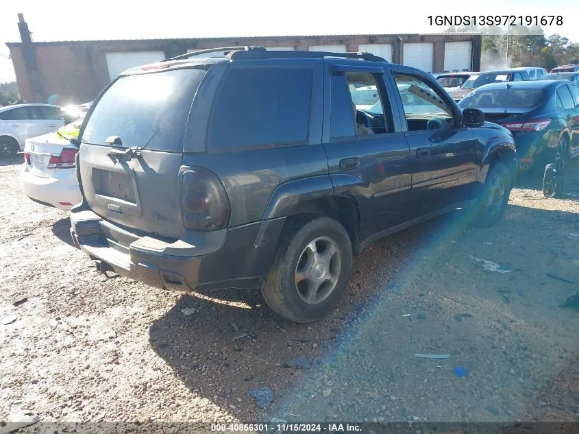 2007 Chevrolet Trailblazer Ls VIN: 1GNDS13S972191678 Lot: 40856301