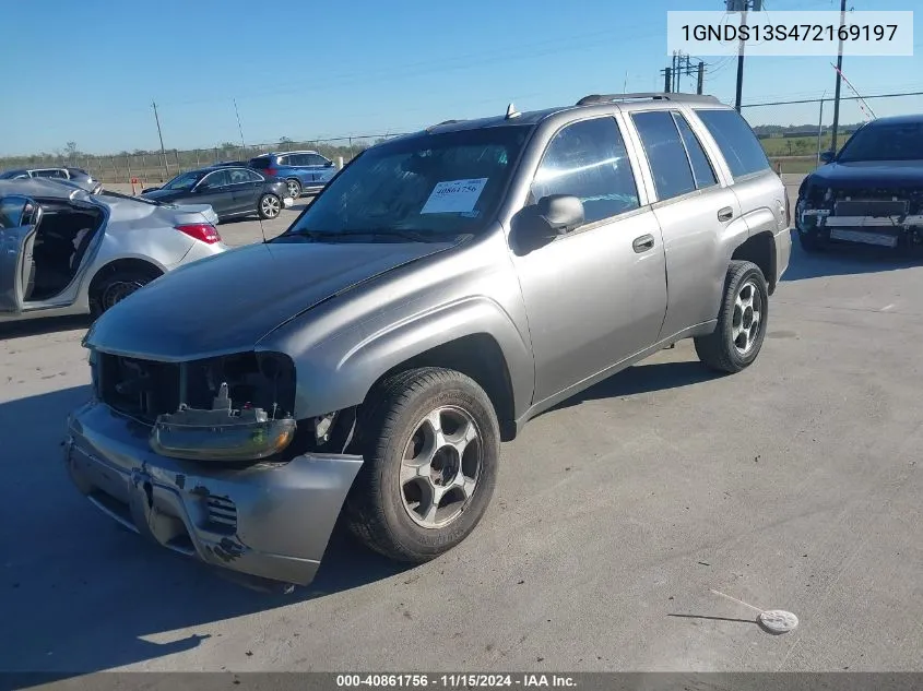 2007 Chevrolet Trailblazer Ls VIN: 1GNDS13S472169197 Lot: 40861756