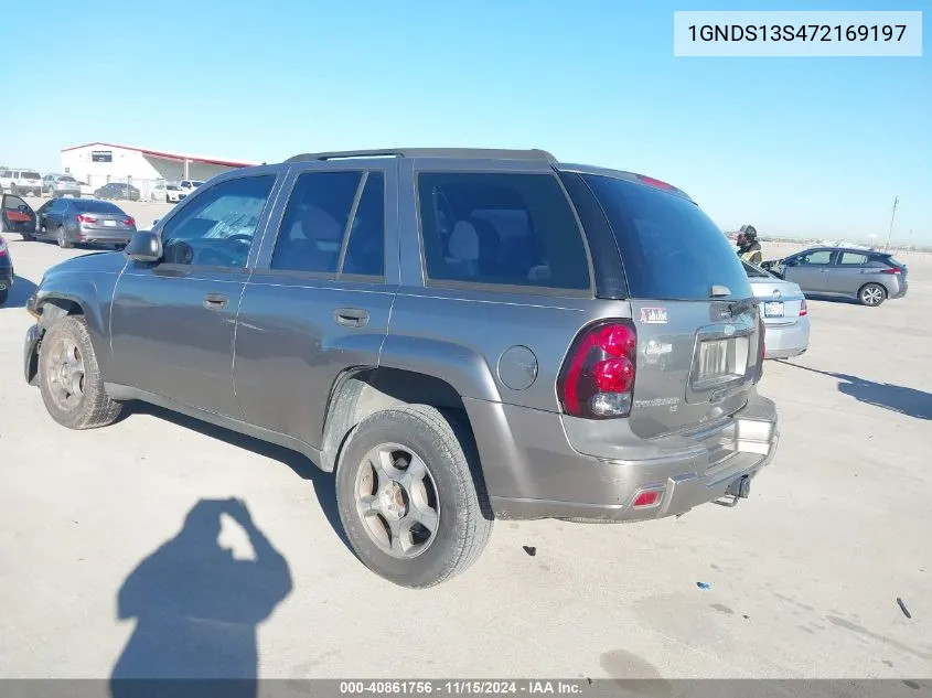 2007 Chevrolet Trailblazer Ls VIN: 1GNDS13S472169197 Lot: 40861756