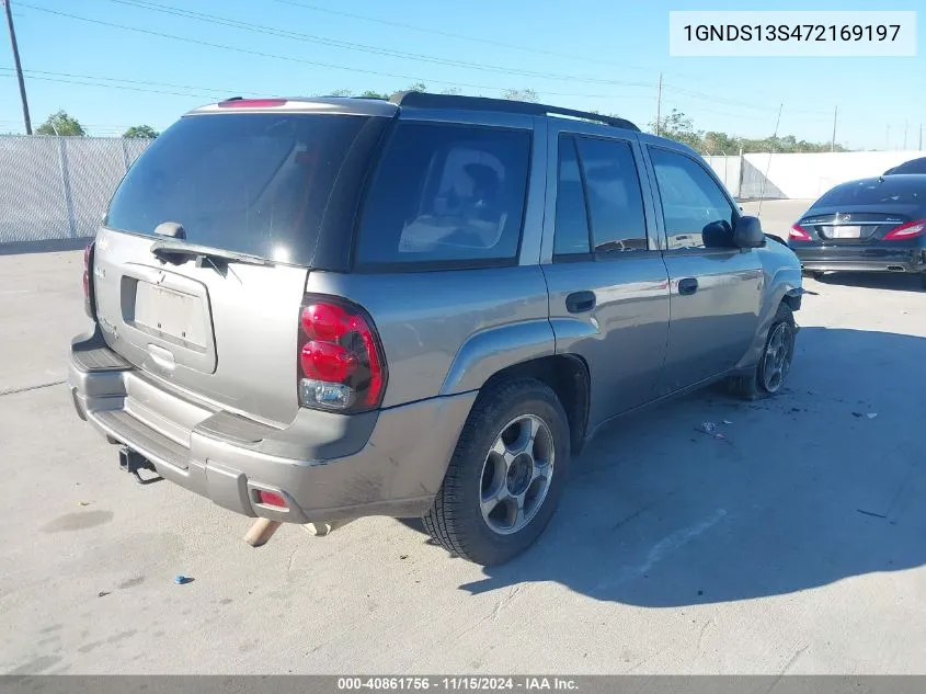 2007 Chevrolet Trailblazer Ls VIN: 1GNDS13S472169197 Lot: 40861756