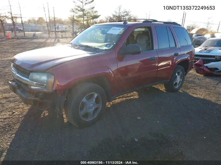 2007 Chevrolet Trailblazer Ls VIN: 1GNDT13S372249653 Lot: 40863195