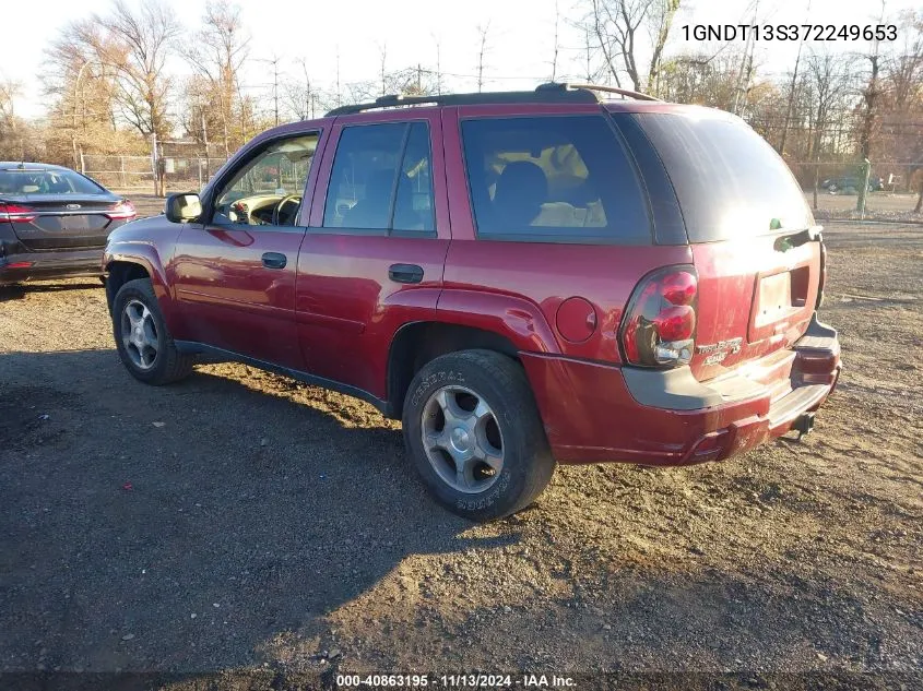 2007 Chevrolet Trailblazer Ls VIN: 1GNDT13S372249653 Lot: 40863195