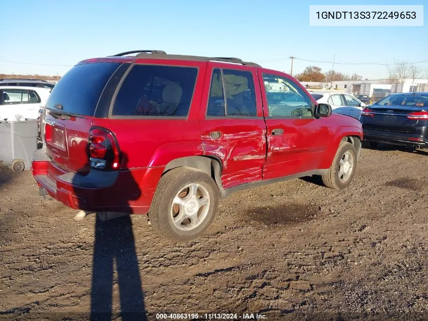 2007 Chevrolet Trailblazer Ls VIN: 1GNDT13S372249653 Lot: 40863195