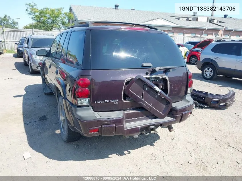 1GNDT13S382143706 2008 Chevrolet Trailblazer Ls/Lt