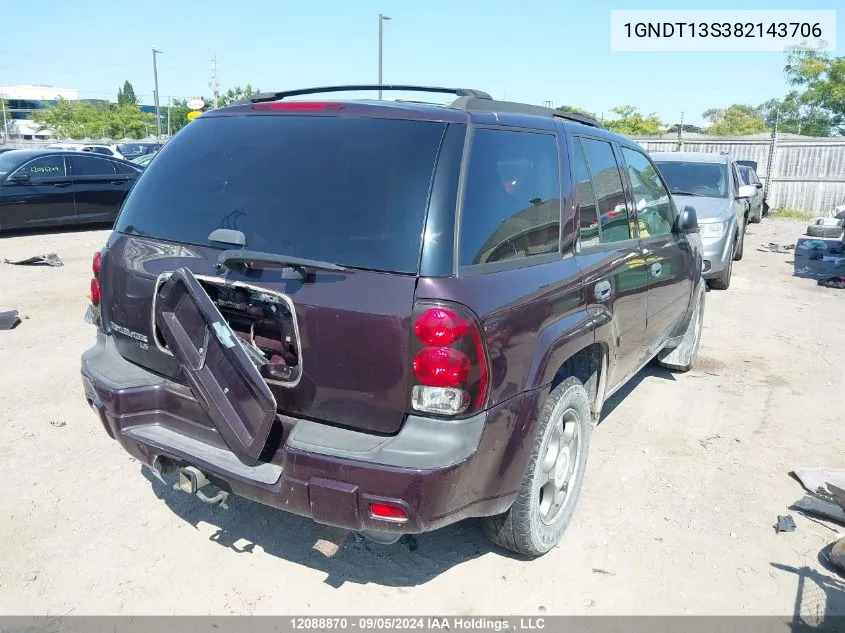 1GNDT13S382143706 2008 Chevrolet Trailblazer Ls/Lt