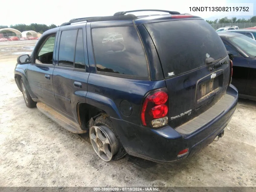 1GNDT13S082119752 2008 Chevrolet Trailblazer Lt